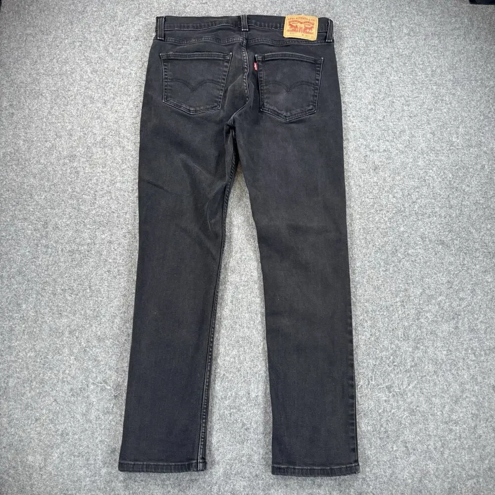 Levi's 511 Slim Fit Mens Black Denim Jeans Stretch W36 L32 PC9-04511-5382